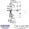 Grohe Essence Single-Lever Sink Mixer Tap Dimension